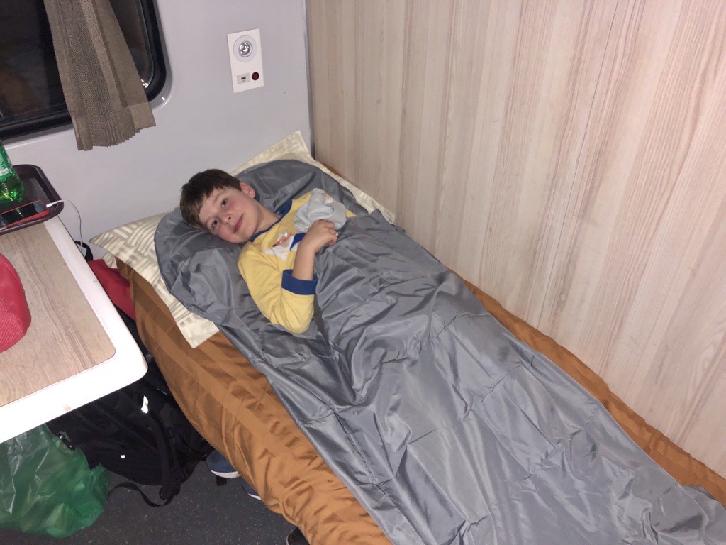 Alex in his bunk
